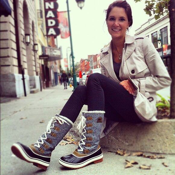 Sorel Tivoli High Waterproof Winter Lace Up Faux Fur Boots Size 10 - Picture 1 of 13